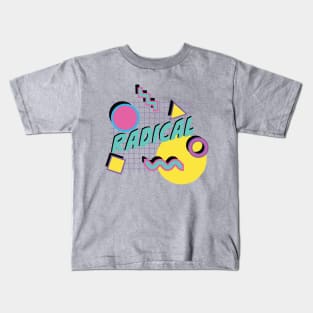 90's Radical Memphis Style Print Kids T-Shirt